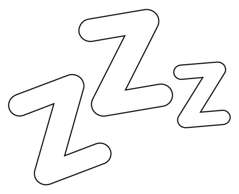 Zzz Emoji Coloring Page